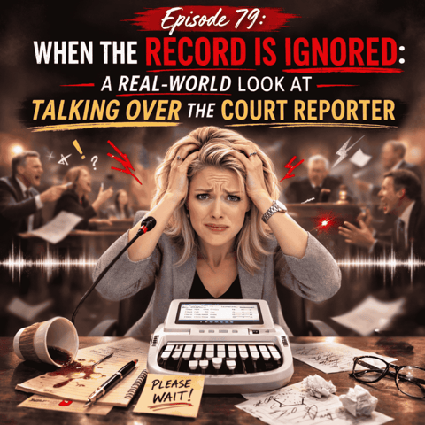 #79 - When the Record Is Ignored: A Real-World Look at Talking Over the Court Reporter