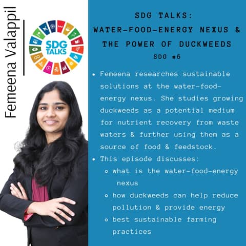 Breaking down The Water-Energy-Food Nexus and the Power of Duckweeds with Femeena Valappil