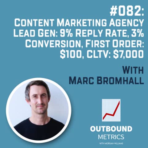 #082: Content Marketing Agency Lead Gen: 9% reply rate, 3% conversion, first order: $100, CLTV: $7,000 (Marc Bromhall)