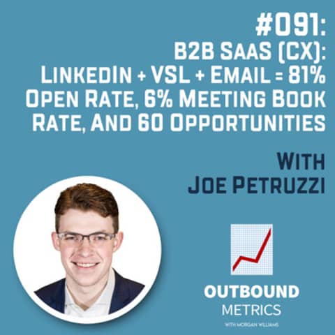 #091: B2B SaaS (CX): LinkedIn + VSL + Email = 81% open rate, 6% meeting book rate, and 60 opportunities (Joe Petruzzi)