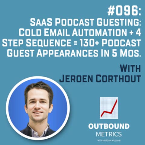 #096: SaaS Podcast Guesting: Cold email automation + 4 step sequence = 130+ podcast guest appearances in 5 mos. (Jeroen Corthout)