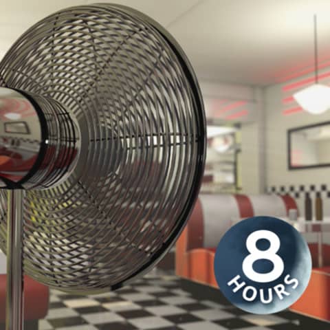 Fan Sounds & Diner Ambience 8 Hours | Relax or Study in Classic American Restaurant