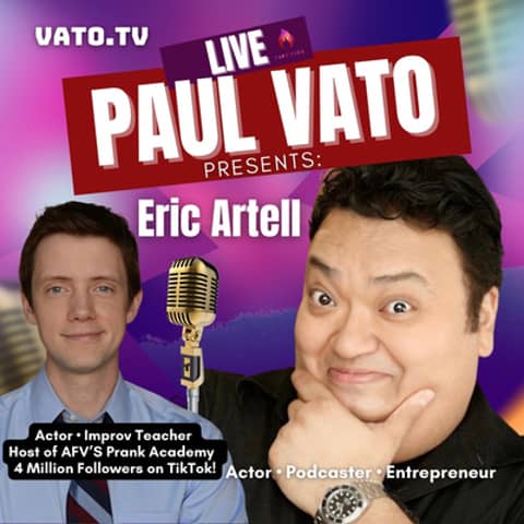 Actor And Improv Comedy Teacher Extraordinaire, With 4 MILLION+ TikTok Followers, Shares Some Of His Social Media Secrets & Discusses Hosting AFV's Prank Academy. Meet Eric Artell.