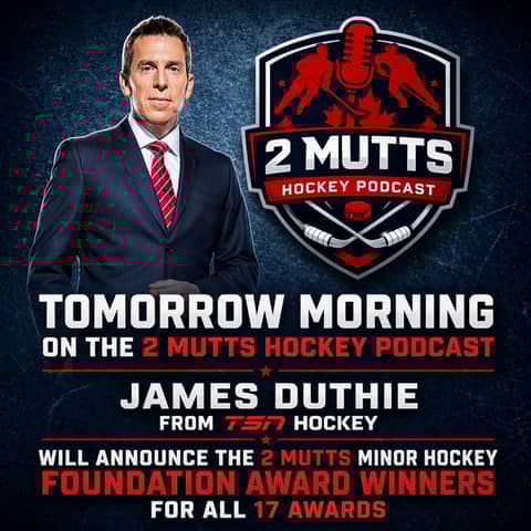 James Duthie from TSN announces the 2 Mutts Minor Hockey Foundation Awards for Kids in Alberta