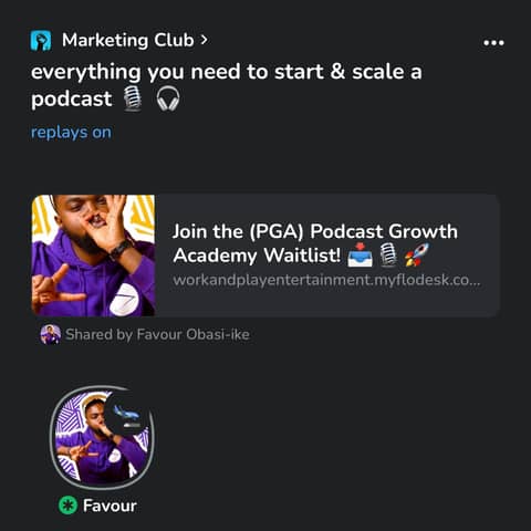 everything you need to start, monetize 💰 & scale a podcast with Favour Obasi-ike | clubhouse audio 🎙