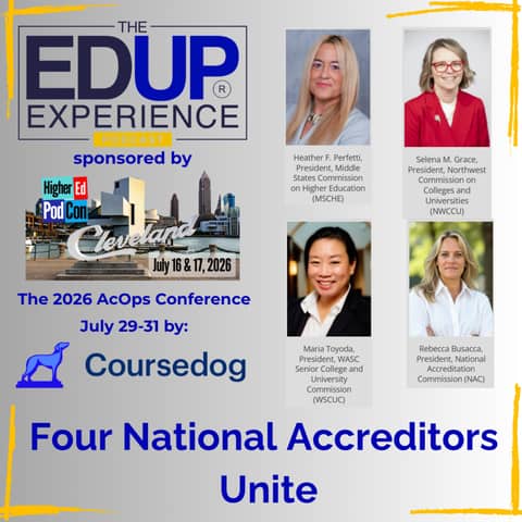 Four National Accreditors Unite - with Dr. Heather Perfetti, Dr. Selena Grace, Dr. Maria Toyoda, President, & Dr. Rebecca Busacca