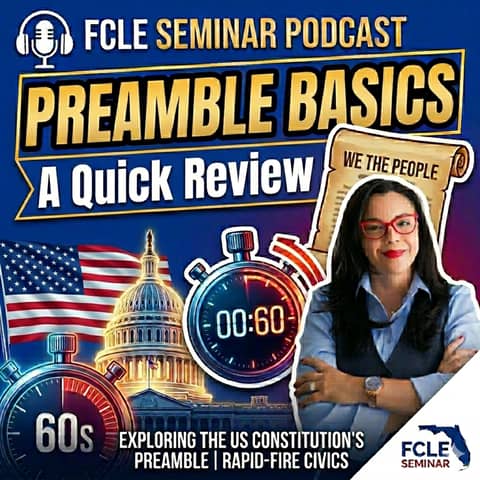 FCLE Study Guide: To Ensure Domestic Tranquility 🇺🇸 The Preamble Explained #civicstest #fcle