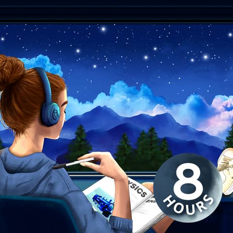 Lofi Train Sounds for Studying & Concentration | Train Ride Study Sesh 8 Hours