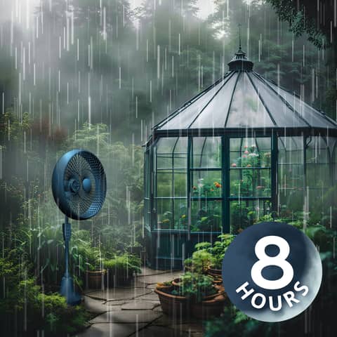 Oscillating Fan Sounds for Sleeping & Rain Noise on Lush Foliage | 8 Hours