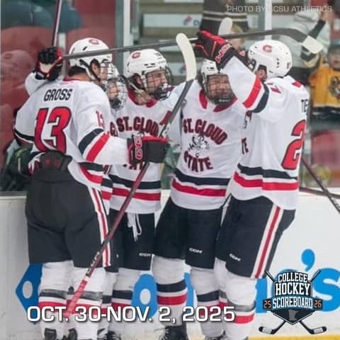 St. Cloud State splits with No. 3 Western Michigan; Gopher women hand No. 1 Badgers first loss in split