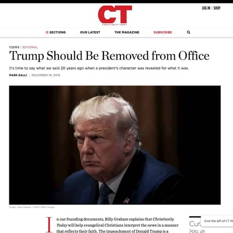 Christianity Today and the Trump Impeachment