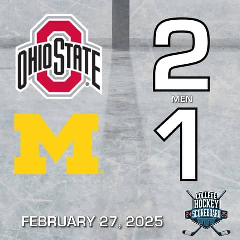 Buckeyes beat Wolverines in OT, while Minutemen and River Hawks tie in Hockey East - CHS 2-27-25
