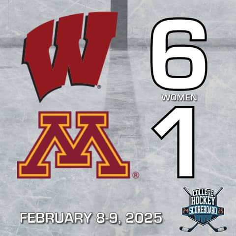Badger women sweep Gophers, win WCHA; Michigan State men roll Michigan 6-1, earn split - CHS 2-9-25