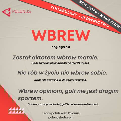 Understanding ‘Against’ in Polish