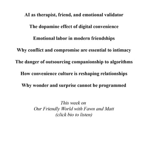 Friendship in the Age of AI: Can Artificial Intelligence Replace Human Connection?