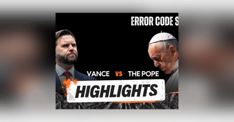 VP Vance V The POPE. That's happening - Error Code Show VP Vance V The POPE. That's happening - Error Code Show