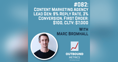 #082: Content Marketing Agency Lead Gen: 9% reply rate, 3% conversion, first order: $100, CLTV: $7,000 (Marc Bromhall) #082: Content Marketing Agency Lead Gen: 9% reply rate, 3% conversion, first order: $100, CLTV: $7,000 (Marc Bromhall)