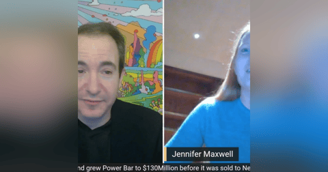 Jennifer Maxwell CoFounder PowerBar, grew to 130Million sold to Nestle, Founder JamBar Jennifer Maxwell CoFounder PowerBar, grew to 130Million sold to Nestle, Founder JamBar