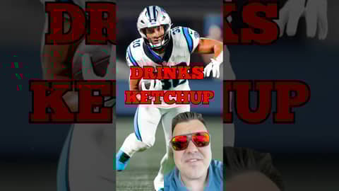 Chuba Hubbard might love ketchup a little too much… maybe he and Mahomes are onto something?