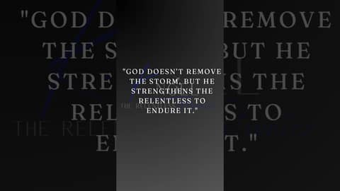 God won’t remove the storm, but He will make you strong enough to withstand it! #FaithJourney