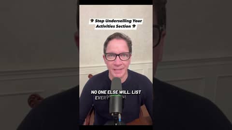 🎓 Stop underselling yourself on your college application. #admissionsadvice