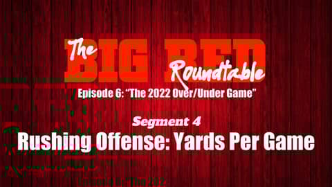 2022 Husker Football: Offense - Rushing Yards Per Game (GRP 41, Roundtable 6, Segment 4) 2022 Husker Football: Offense - Rushing Yards Per Game (GRP 41, Roundtable 6, Segment 4)