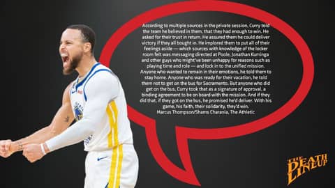 Stephen Curry's leadership before game 7 | The Death Lineup