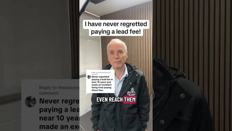 I don't regret paying lead fees!