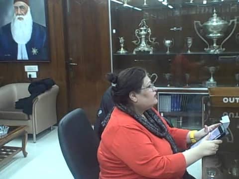 Dr Afshan Hashmi in conversation with AMU VC Lt. Gen (Retd.) Zameeruddin Shah