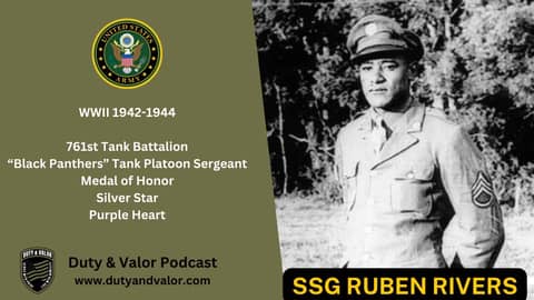 US Army Staff Sergeant Ruben Rivers - Hero of the Black Panther Tank Battalion #usa #army #history