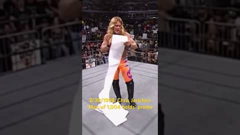 3/30/1998: Chris Jericho’s ‘Man of 1,004 holds’ promo. #wwe #wrestling #aew #prowrestling #wcw