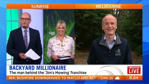 Jim on Sunrise with Kochy and Samantha | www.jims.net | 131 546