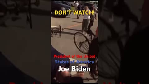 President Joe Biden wrecks his bike