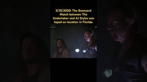 3/25/2020: The Boneyard Match between Undertaker & AJ Styles was taped on location in Florida. #wwe