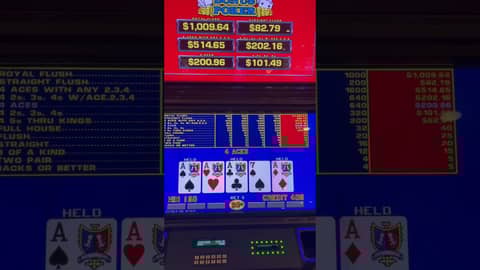 4 ACES Live in Las Vegas! #videopoker #lasvegas #winning 4 ACES Live in Las Vegas! #videopoker #lasvegas #winning