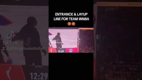 ENTRANCE & LAYUP LINE FOR TEAM WNBA... #basketball #wnba #womensbasketball #teamwnba #allstargame