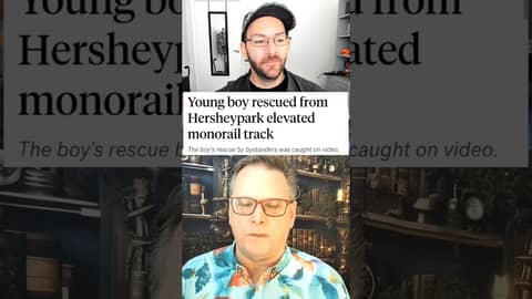 A Young boy was rescued from Hersheypark's monorail track #themepark #safety