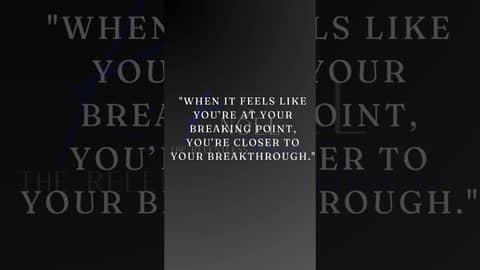 When you feel like quitting, push harder—your breakthrough is right around the corner! 🚀🔥 #KeepGoing