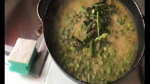 Asparagus risotto recipe