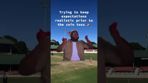 Always a challenge managing expectations prior to the coin toss as a cricket captain 🏏