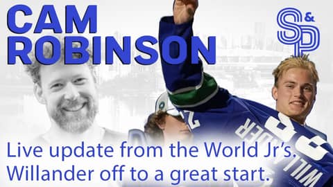 Cam Robinson: Update from the World Jr's. Canucks Tom Willander looking good.