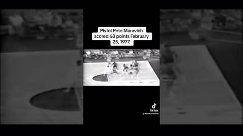 Pistol Pete Maravich scored 68 points February 25, 1977 Part 1 of 2. #basketball #nba #marchmadness