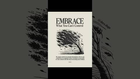 A little reminder for today. Embrace what you cannot control