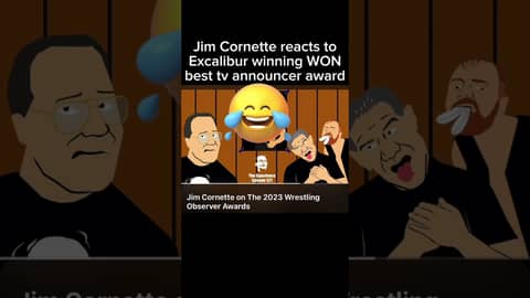 jim cornette reacts to excalibur winning won best television announcer award #wwe #aew #wrestling