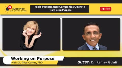 High-Performance Companies Operate from Deep Purpose (Working on Purpose) High-Performance Companies Operate from Deep Purpose (Working on Purpose)