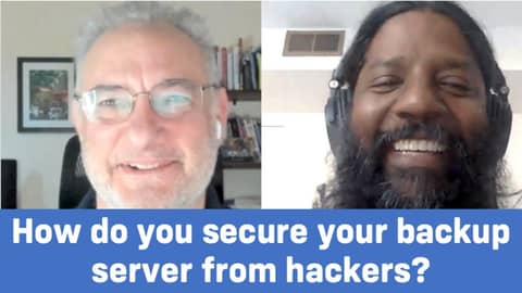How do you secure a backup server?