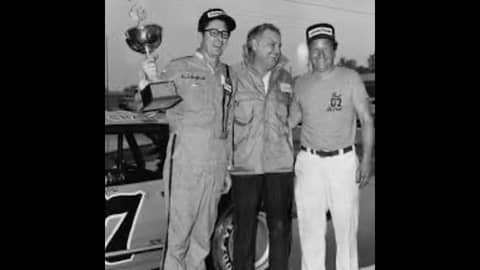 The Ferrum Flash Paul Radford with Charlie Mitchell and SMART Modified Tour Director Chris Williams