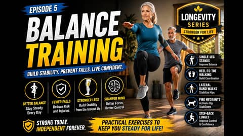 Balance Training for Life: Stay Steady, Prevent Falls & Move with Confidence | Longevity Series