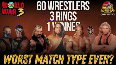 60 Men. 3 Rings. 1 Terrible Match Type? - WCW World War III 1997 Review | THE APRON BUMP - Ep 310