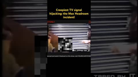 Creepiest TV signal hijacking: the Max Headroom incident! Clip from Your Scary Stories.